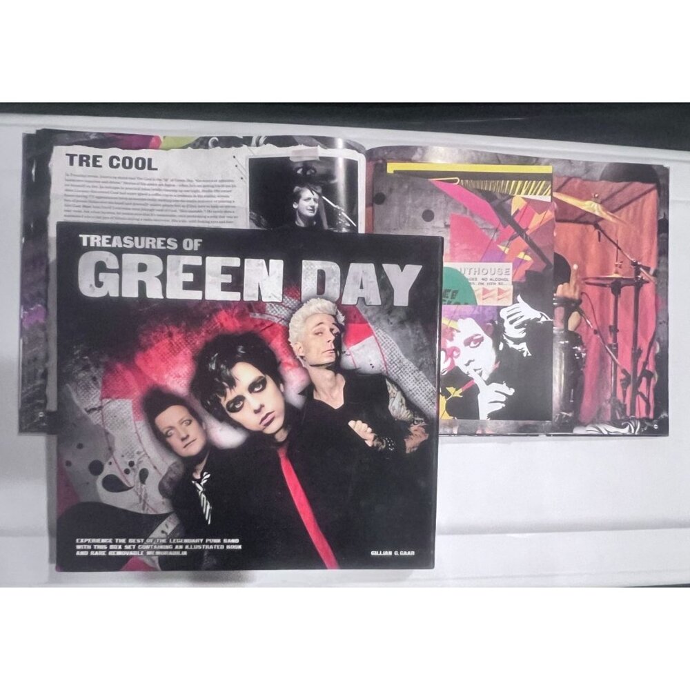 Treasures of Green Day Slipcased Illustrated Book w/Repro Memorabilia Inserts
